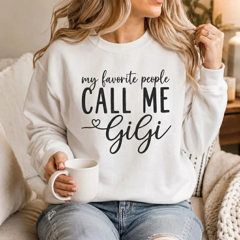 My Favorite People Call Me GiGi Shirt, Grandma Gift Tee, Cute GiGi Mothers Day Sweatshirt, Pregnancy Announcement Gift, Grandmother Shirt