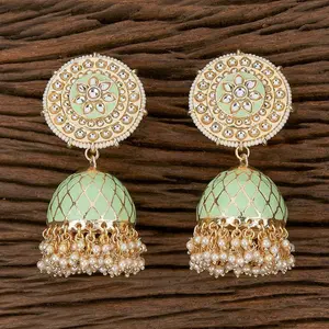 Disha Big Mint Jhumkas