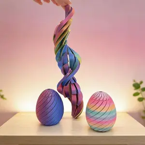 3D Printed Transforming Egg Stress Ball, Fidget Push Toy Rotating Venting Toy, Easter Creative Gift, Relieve Anxiety and Stress
