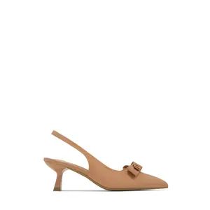 Alayna Mid Heel Slingback Pumps - Nude