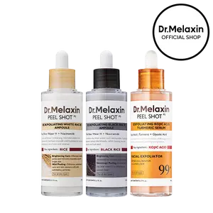 [Dr.Melaxin Official] Peel Shot Glow Rice Ampoule Duo + Kojic Acid Turmeric Serum 80ml for Revitalizing Antiaging Capsules Skin Care Koran Cosmetics