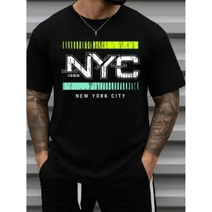 Men's New York 1989 Retro T-Shirt - 180g Weight 100% Cotton Classic Urban Style Short Sleeve Shirt, Iconic 1989 Design
