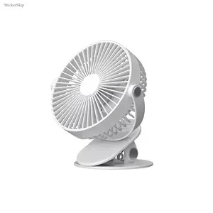 Wholesale 5 Inch USB Portable Clip-On Desk Fan, 3 Adjustable Speed Quiet Cooling Fan with Brushless Motor, Compact Lightweight Small Personal Fan for Home, Office, Dorm, Desktop & Baby Stroller, Easy Clip Design for Versatile Daily Use