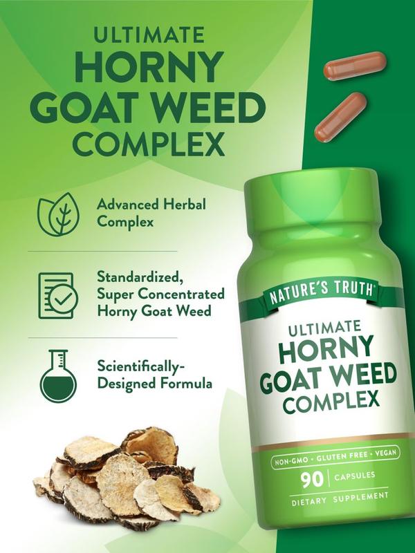 Nature's Truth Horny Goat Weed Complex | 90 Capsules | With Maca Root | Non-GMO & Gluten Free Herbal Supplement