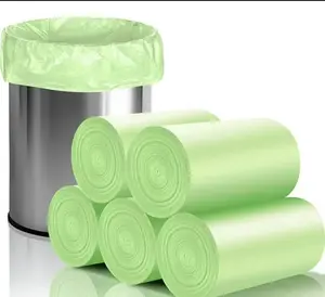 Drawstring sealed disposable plastic bags, environmentally friendly, sweet mugwort fragrance, tear-resistant and fragrant, trash can liner garbage bags, suitable for home and office use.