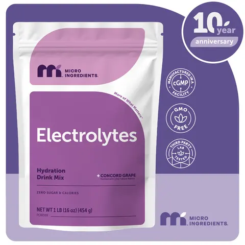[Live Exclusive] Micro Ingredients Hydration Electrolytes Powder, 1lb (Grape Flavor)