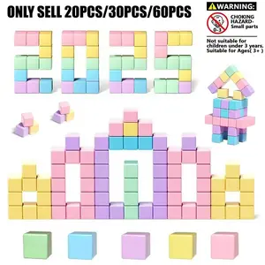 Magnetic Set for Kids, Macaron Magnetic Creative Building Blocks, Large Cubes, Bright Colors, Educational Pre-School Learning Toy, Perfect Holiday Gift