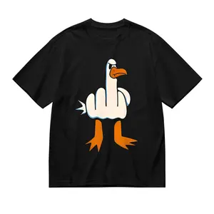 Funny Graphic Tee for Sports & Outdoor - Middle Finger Duck, Sassy Seagull Attitude, Soft Cotton Casual Graphic Tees Sports Top