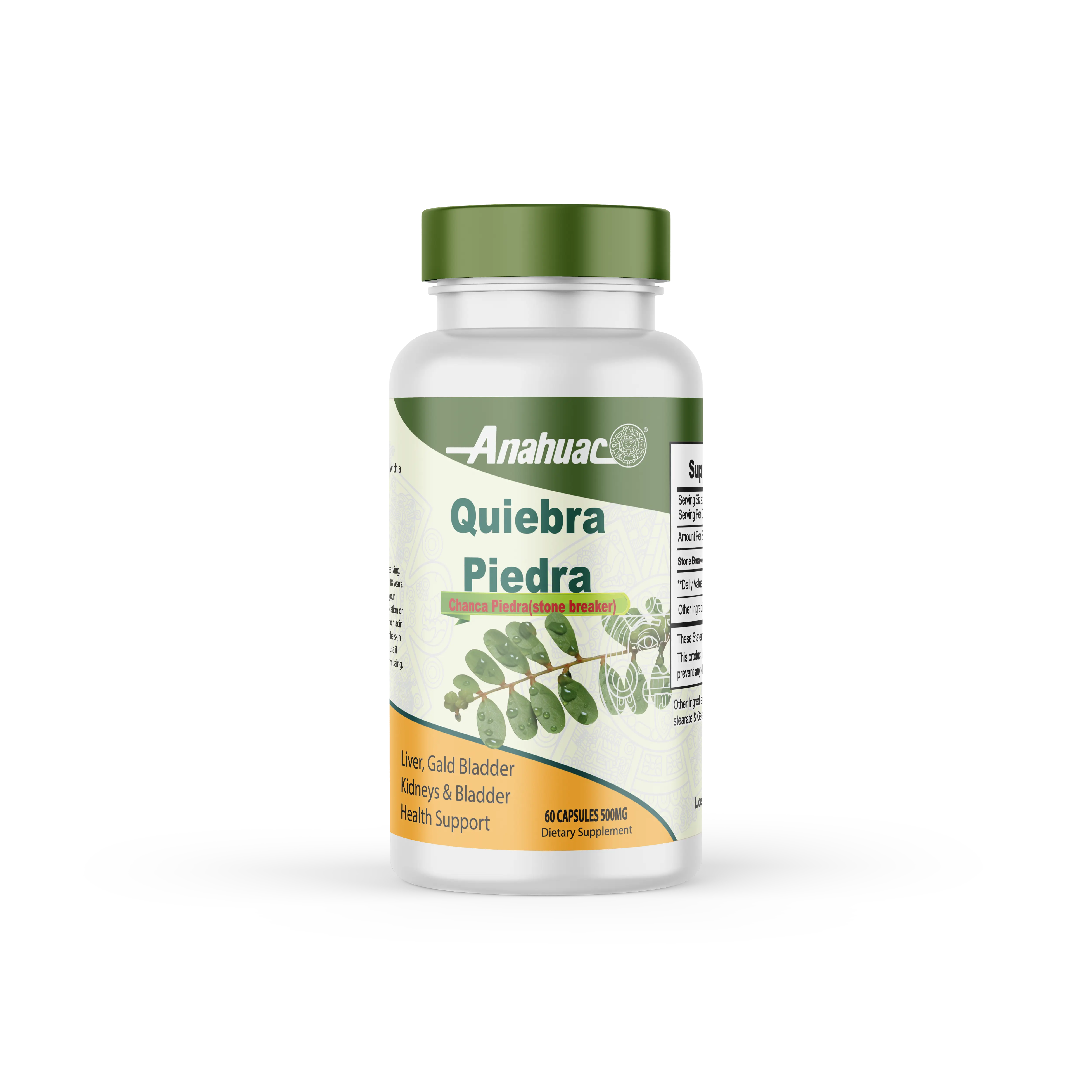 Anahuac Quiebra Piedra (Chanca Piedra / Stone Breaker) – 60 Capsules, 500mg | Herbal Dietary Supplement for Wellness Support