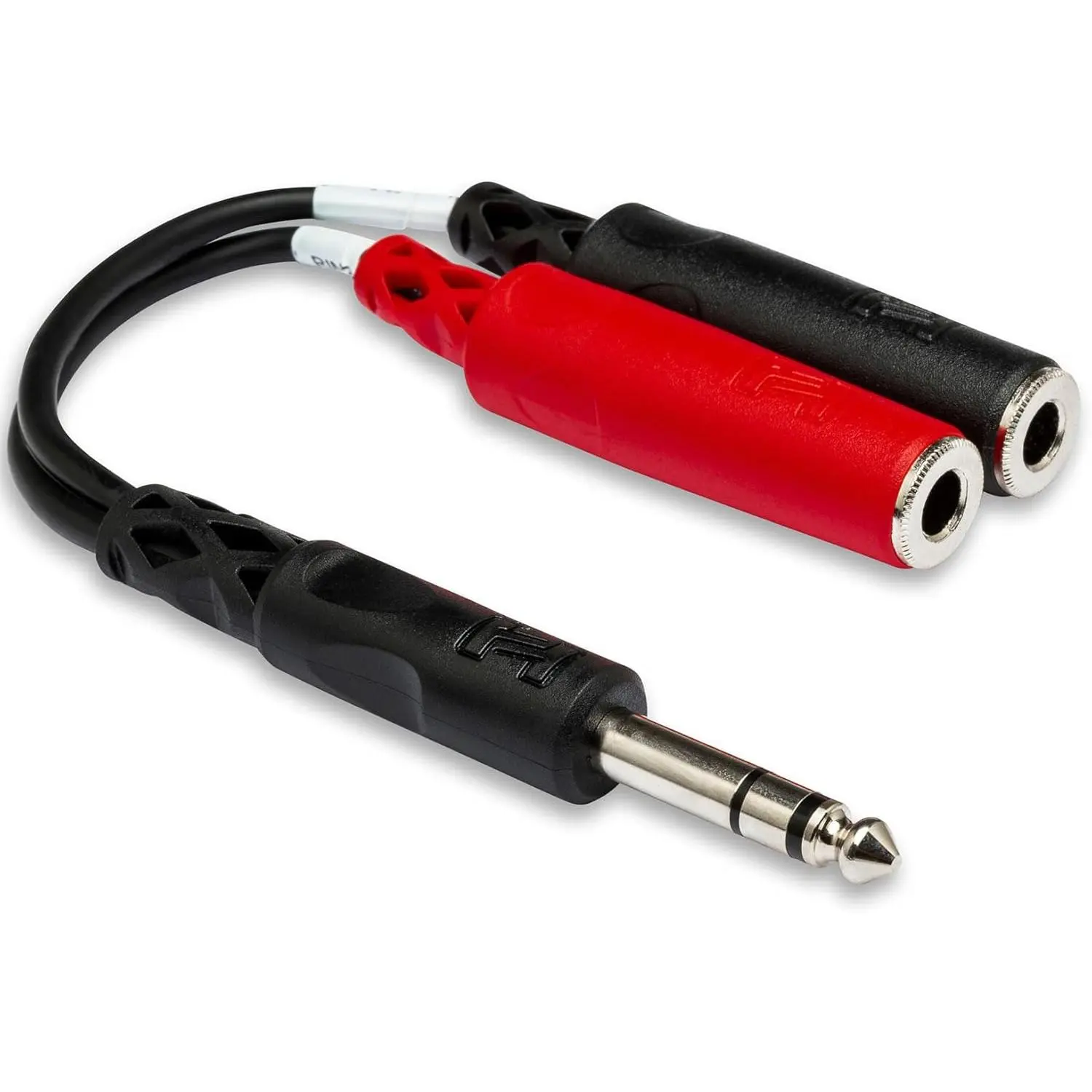 1/4" TRS Male to Dual 1/4" TSF Female Stereo Breakout Cable, 6in Audio Accessory for Electronics Audio-Video Connections, 6 Inches, 1/4 Inch