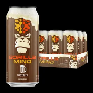 Gorilla Mind Energy Drink 12pk Sugar-Free with 200mg Caffeine