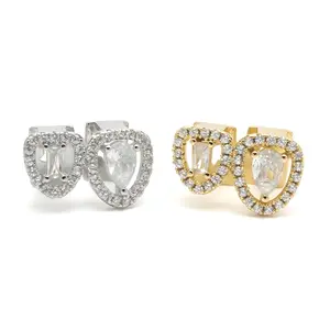 Double-Sided Heart-Shaped Oral Grillz, Peach Heart-Inlaid Hip-Hop Dental Protective Gear for Rap Performances