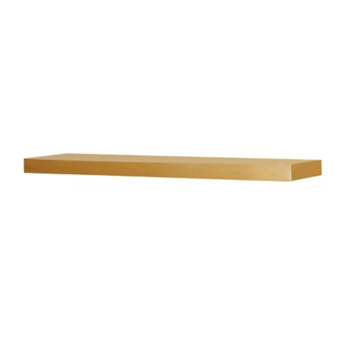 Beech Wood Basic Straight Wall Shelf - 48 in Grande, Hidden Brackets Shelves for Home Decor Room Use