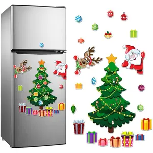 Christmas Refrigerator Magnets Christmas Tree Decoration Magnetic Stickers Christmas Magnets for Fridge Metal Door Garage as Shown as Shown as Shown in the Picture 1 PVC Soft Magnetic LIZHOUMIL