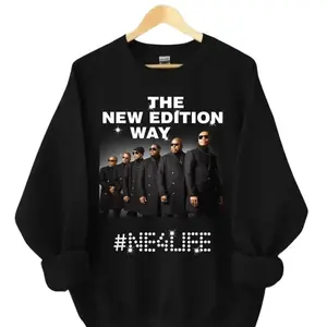 Youth & Adult The New Edition Way Tour 2026 Graphic Sweatshirt, Unisex Oversized Sweatshirt Vintage R&B Concert Retro Band Fan Style