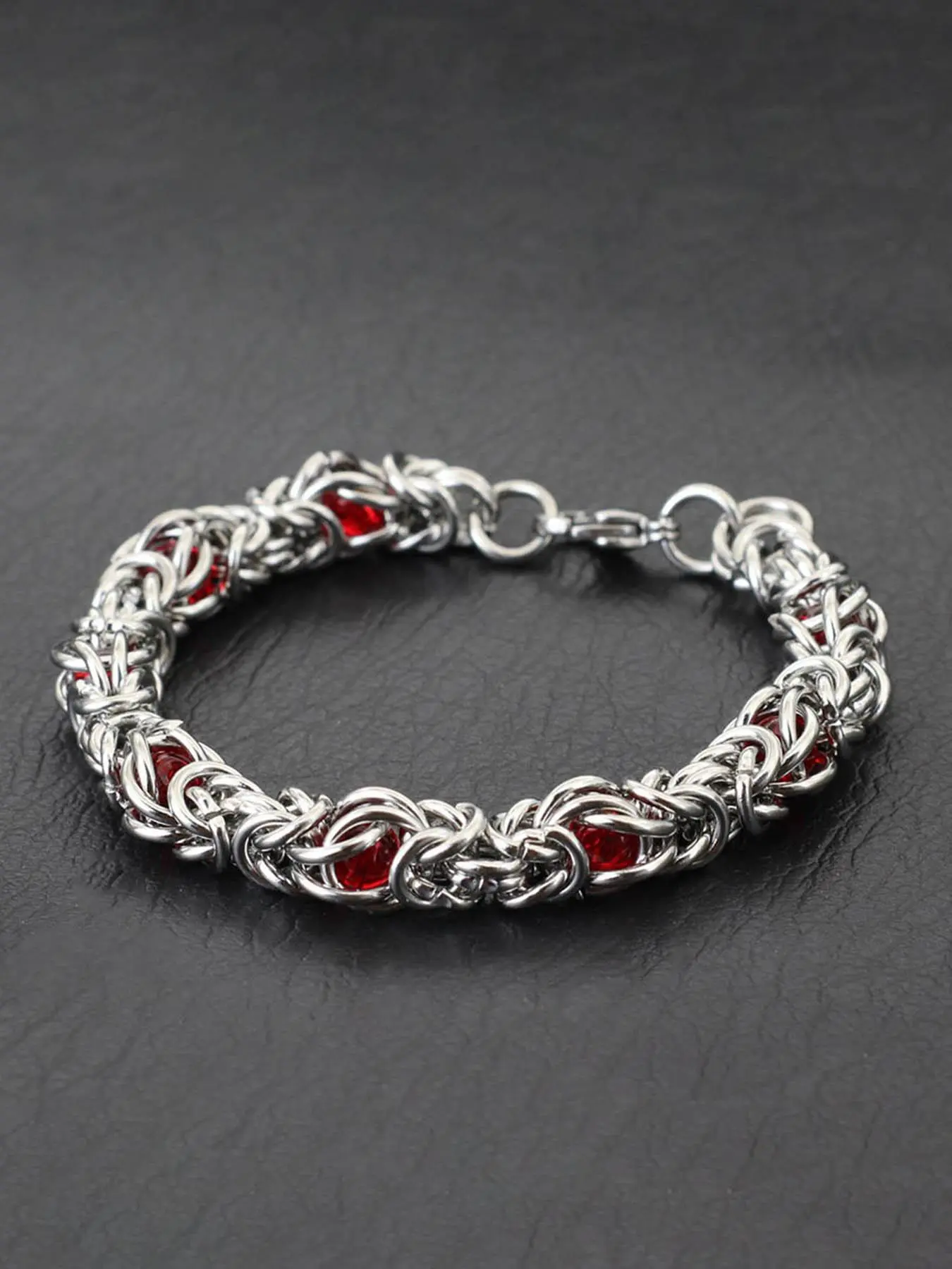 Punk Style Thick Chain High Quality Bracelet, Chunky Jewelry, Stainless Steel Wrist Fashionable Hand Jewelry for Party, Daily Clothing Decor, Trendy All-match & Exquisite Jewelry for Birthday Gift