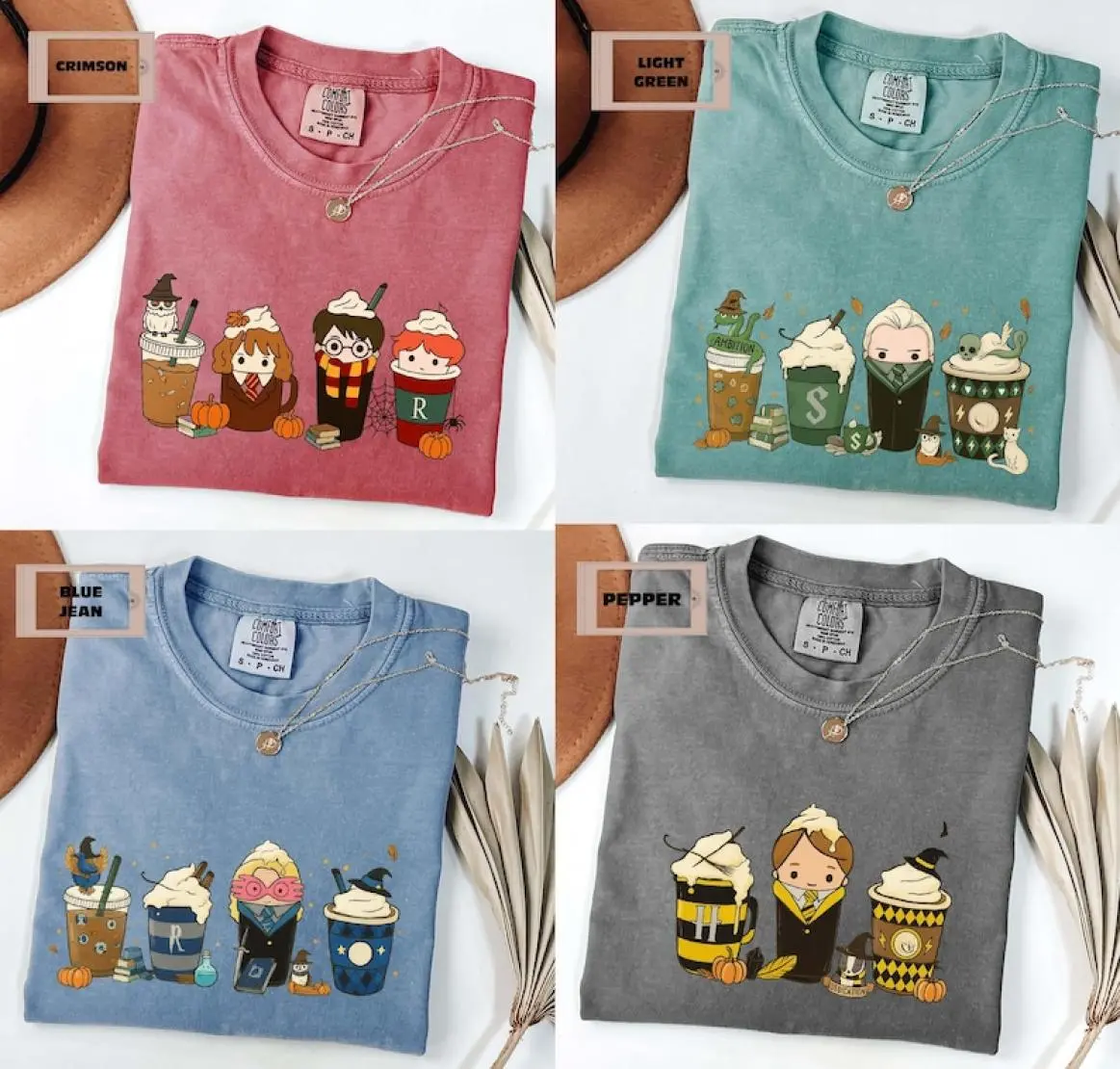Wizard Coffee Characters Shirt, Comfort Colors Fantasy Latte Tee, Magical Cafe Aesthetic Shirt, Cute Barista Wizard Tee