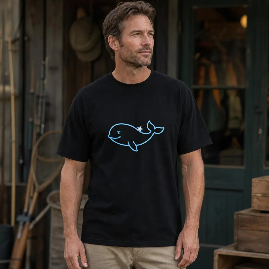 XTAUTO Vineyard Vines Men's Short Sleeve Whale Harbor Tee