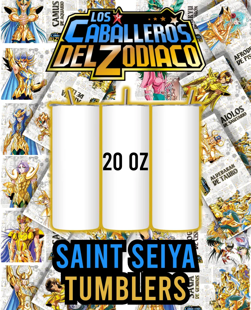 Caballeros del Zodiaco-Saint Seiya 20 Oz Stainless Steel Tumbler, Insulated Straw Water Bottle with Lid, Kitchenware Drinkware, Insulated Straw Water Bottles