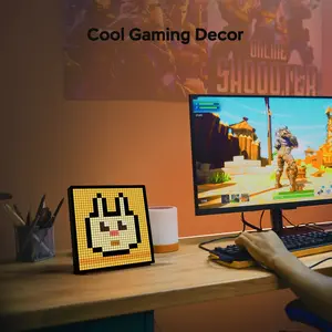 Independence Day Pixel Decor - 32x32 LED Panel Display with APP Custom Text/Pattern/Animation - Pixel Art Screen for Game Room/Digital Clock Decor & Christmas Gifts