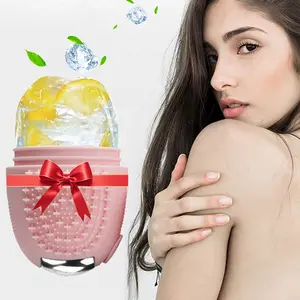 Summer New Home Handheld Roller System Facial and Eye Massager Cold and Hot Massage Ball Ice Silicone Head Beauty Instrument Skin Care Products, Essential for Home Travel