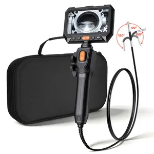 【Spotlight Day】VEVOR 2-Way Articulating Endoscope, 1080P HD Lighted Waterproof Industrial Borescope with 0.15-inch Ultra-Slim Articulated Probe, 4.9FT Flexible Snake Scope for Car Automotive Engine Wall Inspection