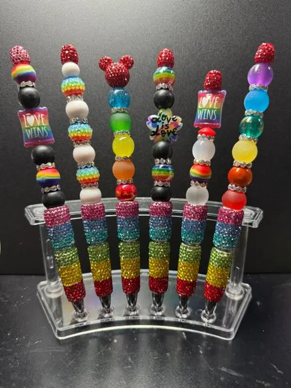 Rainbow Pride Beaded Pens
