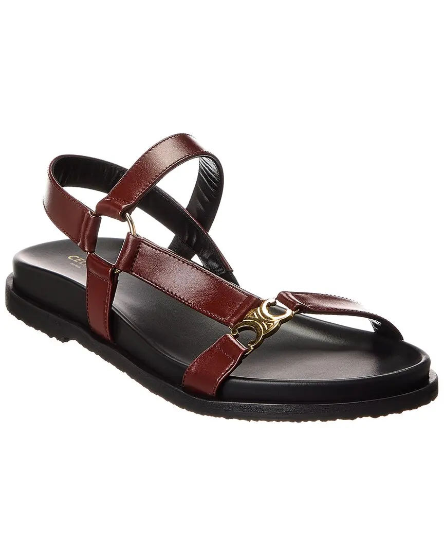CELINE Maud Triomphe Leather Sandal