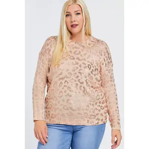 Chloe Leopard Foil Print Sweater
