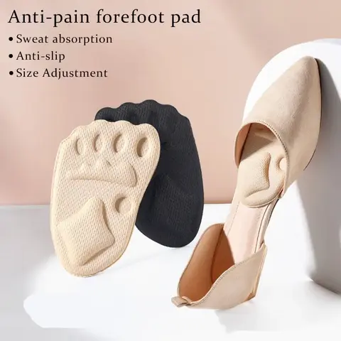 Metatarsal Pads Heel Inserts for Women Ball of Foot Cushions - 4 Pairs - All Day Pain Relief and Comfort One Size Fits Shoe Insoles,Women High Heel Forefoot Pad for Shoes Insert Half Insoles Plantar Fasciitis Pain Relief Comfortable Foot Care Massaging