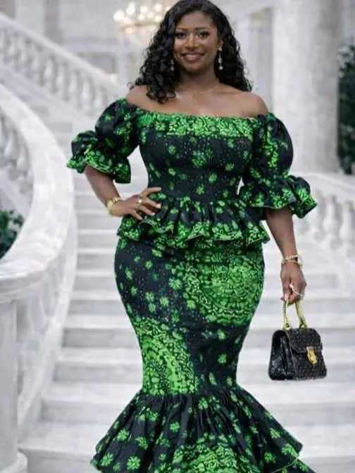 peplum green dress Glamorous green Peplum long Dress Farshi Gaharara Bridal Dress Muslim Special main image 1