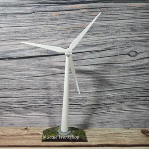 19" Tall Motorized Wind Turbine – Functional Display Piece for Dioramas & Desktops