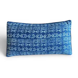 Vintage Indigo Mudcloth Floor Pillow