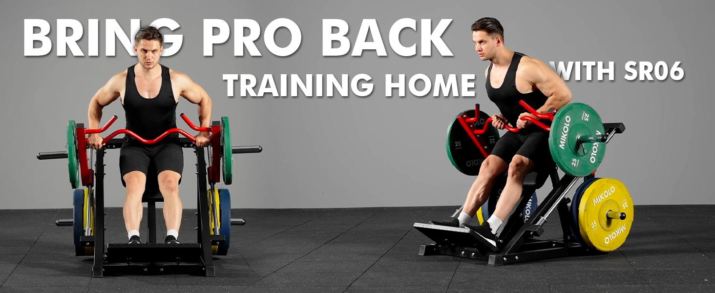 MIKOLO Linear Row Machine for Home Gym Plate-Loaded Smith Row Linear Bearing Back Workout Equipment Compact Size & Multi-Grip Knurled HandleMIKOLO SpringStatements