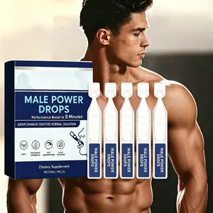 Men’s Daily Herbal Liquid Shots, 5-Count 5ml Portable Single-Use Vials, Mild Herbal Drink for Daily Refreshment & On-the-Go Use