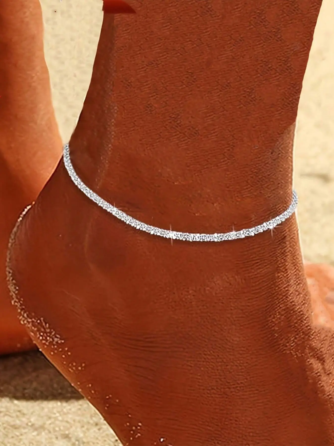 Sparkling Starry Design Chain Anklet for Women, Unique Beach Vacation Party Ankle Bracelet, Perfect Daily Wear Jewelry Accessory, Trendy Jewelry, Trendy Fashionable Accessories