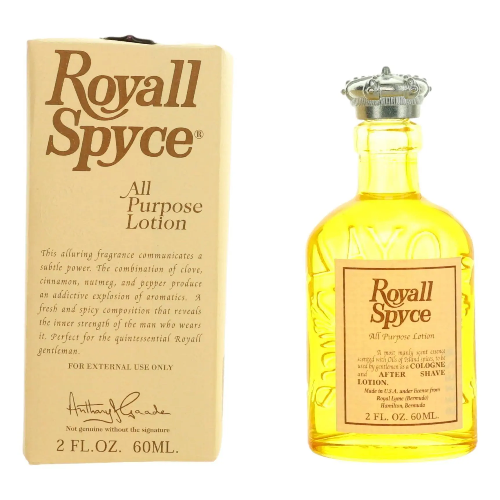 Royall Spyce Scented Aroma Lotion by Royall Fragrances, 2 oz All-Purpose Lotion for Men (Beauty & Personal Care)