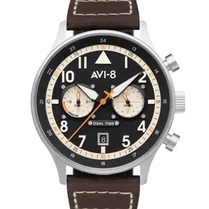 AVI-8-Watch-HAWKER HURRICANE Carey Dual Time MANSTON Analog
