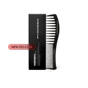 Pyrosso Carbon Texture Comb - Lightweight Anti-Static Pocket-Sized Comb for Enhanced Texture Volume & Definition - Unisex Styling Tool