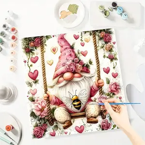 Gnome Paint by Numbers for Adult,Paint by Number Kit for Beginners,DIY Acrylic Paint Canvas Painting Kits Art ,Home Wall Decor Gift for Her, 20x20 inch(Without Frame)