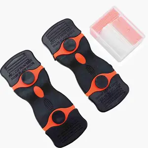 Razor Blade Scraper Tool(2Pcs),With Extra 10pcs PlasticBlades And 10pcs Metal Blades, 2-in-1 Scraper Tool CleaningRazor Scraper For Decals, Stickers, Labels, Caulk, Adhesive,Paint, Cooktop