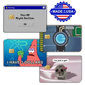 Funny Pop Culture Custom Decal Credit Card Cover Vinyl Skin Sticker - Credit Card Accessory for Cards with Unique Design and Fun Theme