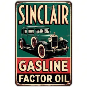 Sinclair Vintage Tin Metal Sign Gasoline Gas Station Oil Car Decor Retro Home Garage Man Cave Wall Decor 8x12 Inches Rustic Amer Vintage Garage Signs