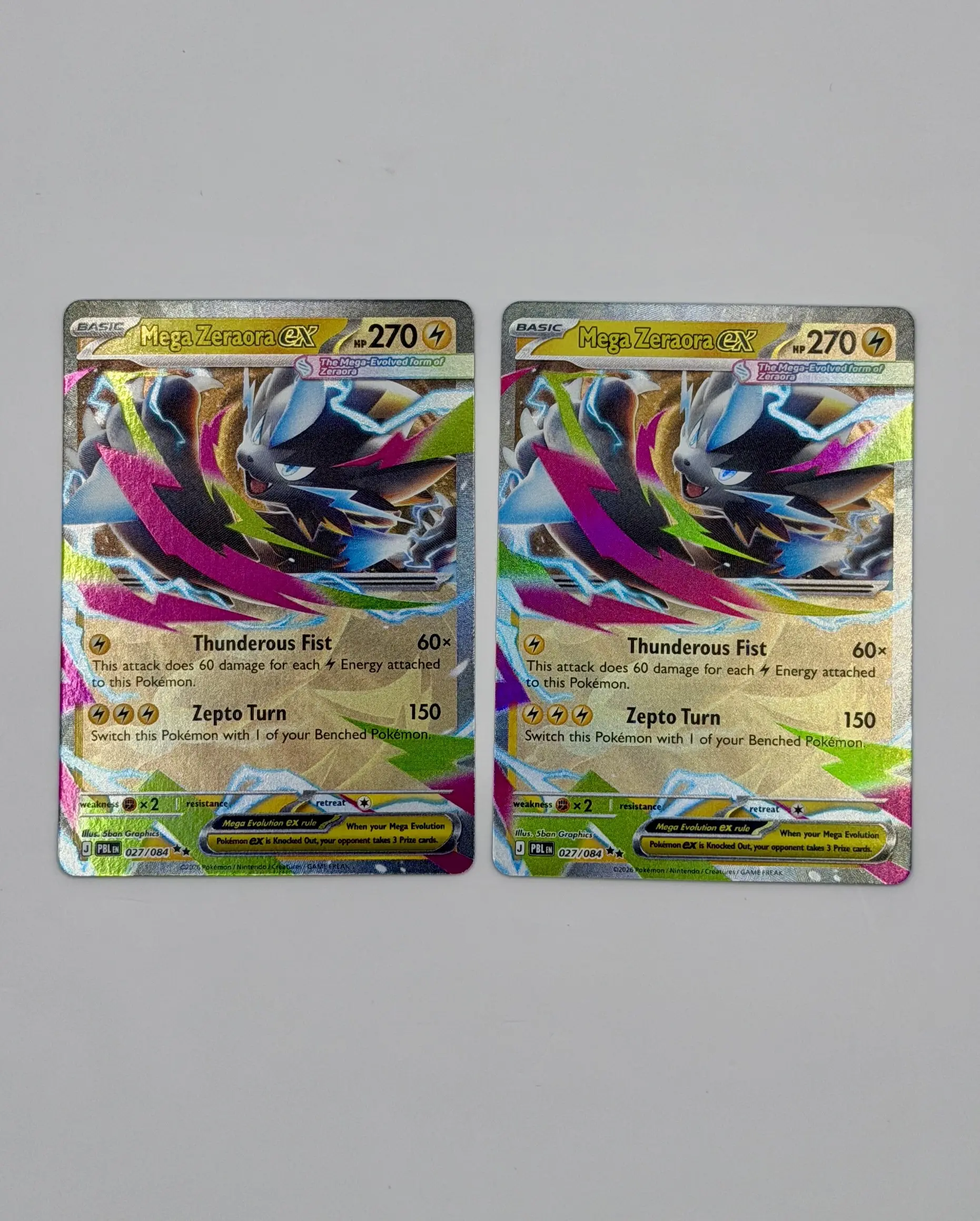 Mega Zeraora ex 027/084 ME05: Pitch Black x2