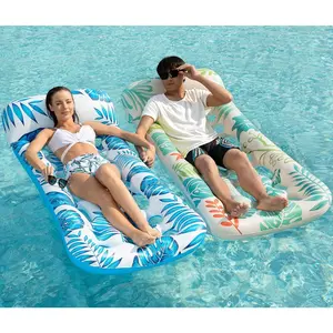 Inflatable Pool Float Lounge - 2 Pack Floaties Rafts for Adults Floating Lounger Sun Tanning Floats Cool Water Floaty Swimming Lake Beach Party Toys