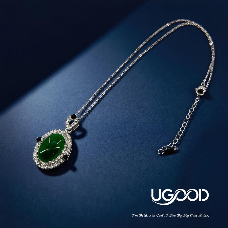 Jade de UGood Jewelry Set, Forged with Zicron, Necklace, Eardrops, Ring set Amplifies Statement and Aesthetics for Business and Working Occasions, Jade UGood Uplifts your Work Chic and Confidence