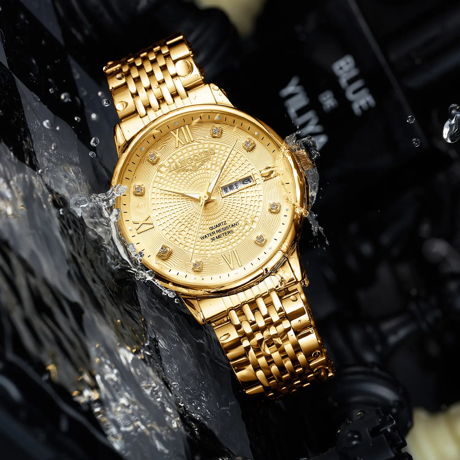 Elegant Analog Watch with Expansion Band and Luminous Dial Elegant Gold Watches for Women Small Analog Watch  main image 2