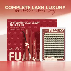 WHIT | Fulluxy Prism Veil Collection | 3D Dimensional Natural Cluster DD Curl, Sparkler Breeze Smudge-Proof Waterproof, Super Soft Thin Band, Beginner-Friendly Fluffy DIY Design for Natural Daily Glowup & Voluminous Look Makeup Cosmetic