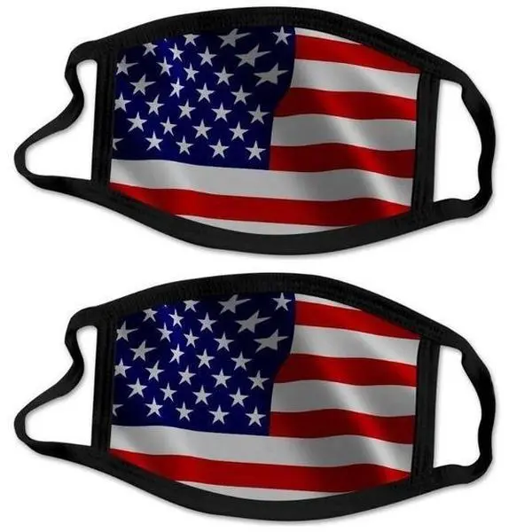 2-Pack USA Flag Face Mask
