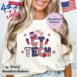 CT Tech T-Shirt Comfort Colors, Oversized Shirt for Radiology, Rad Tech Gift, Crewneck for XRay Technologist, Healthcare Graduation Present Cotton Top Graphic Tee, Patriotic Summer Shirt, Cute Top for Work Original Print